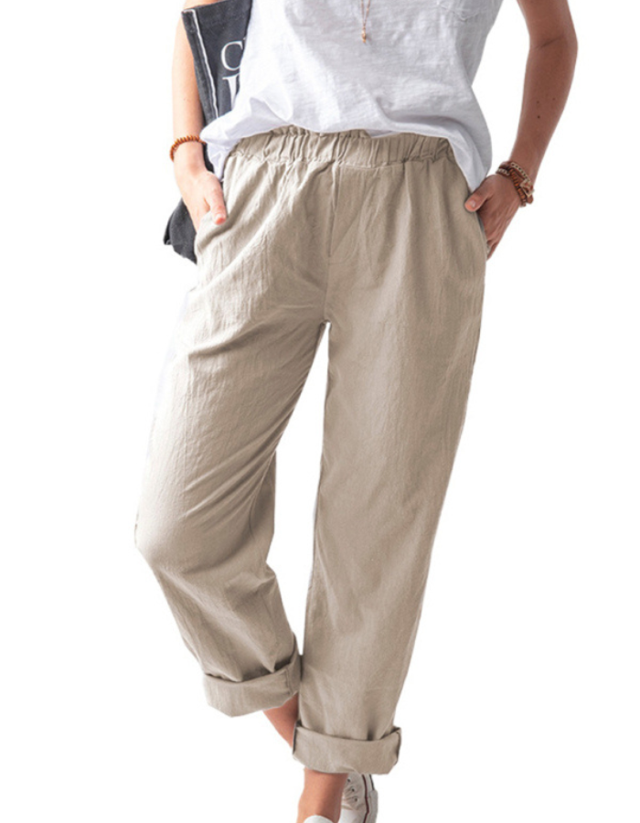 SHOPIQAT High Waist Straight Trousers - Premium from shopiqat - Just $6.00! Shop now at shopiqat